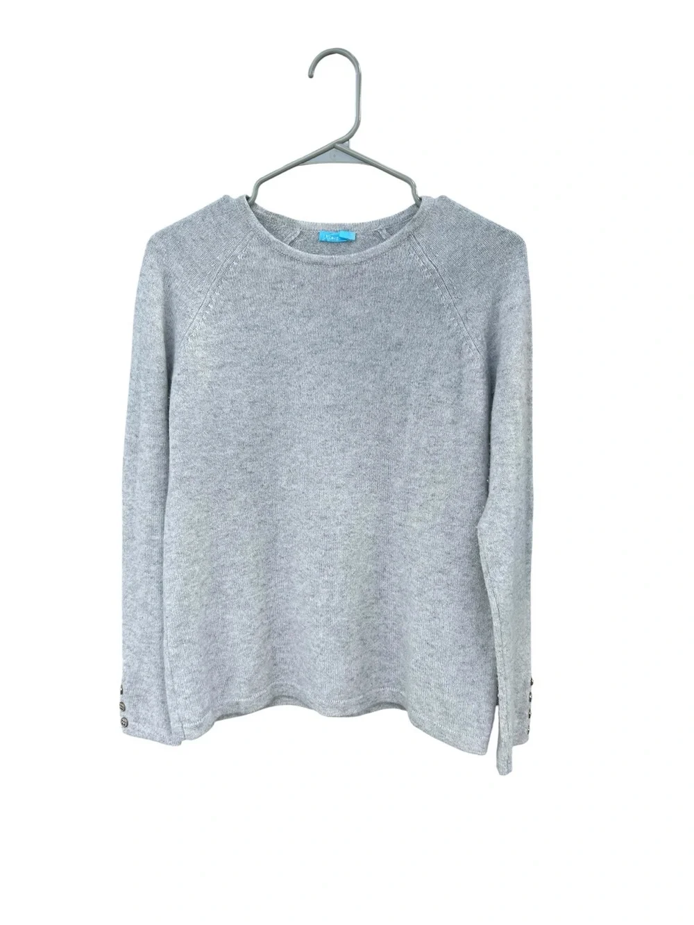 J. McLaughlin Jamey 100% Cashmere Crewneck Sweater - Size Small - Gray - Picture 2 of 12